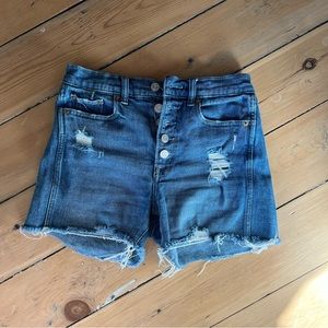 Gap button fly cut off shorts.
